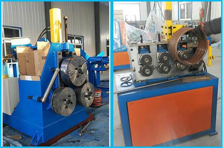 全自動(dòng)盤管機(jī)主要用螺旋管熱交換器的繞制，繞制的產(chǎn)品可用作冷凝器、蒸發(fā)器等等